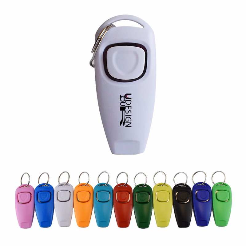 Keychain Two-In-One Dog Training Whistle Clicker Outdoor Survival