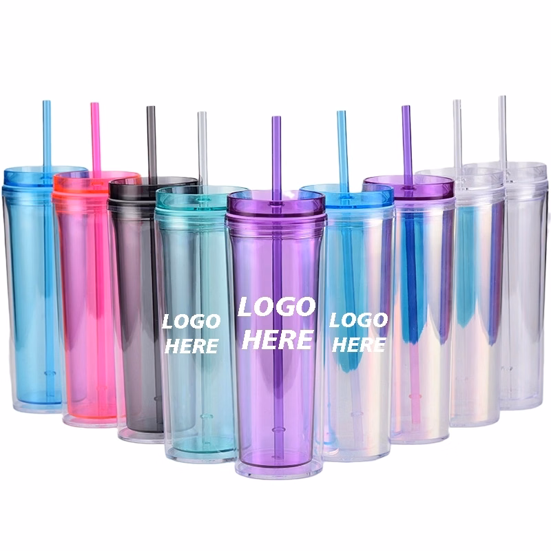 Custom Transparent AS Plastic Material Straw Tumbler
