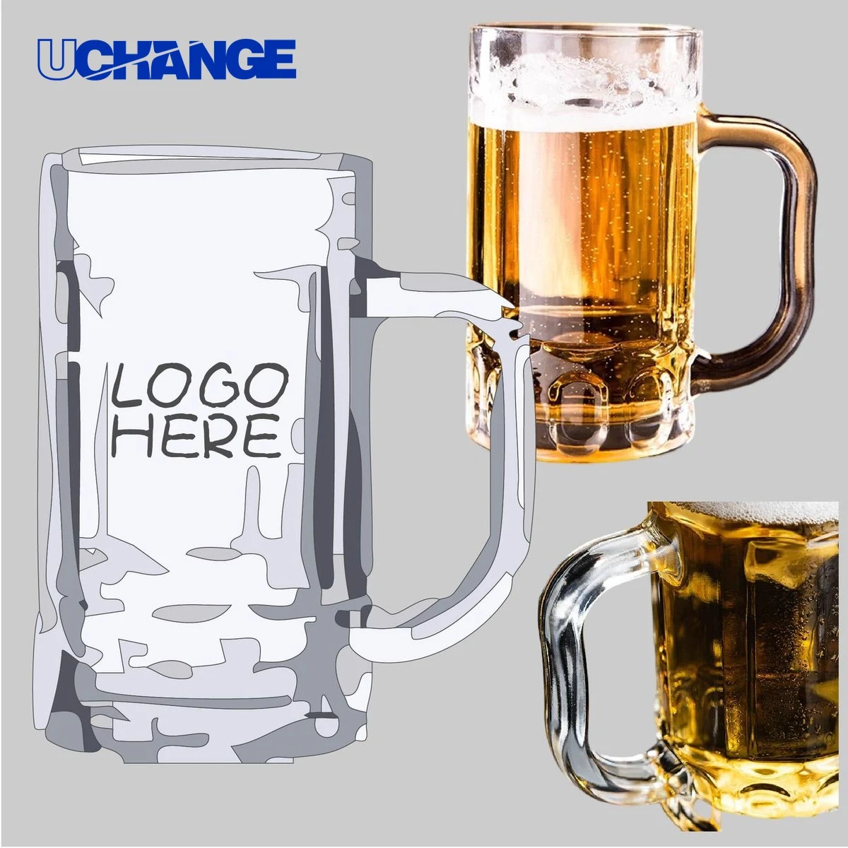 Glass Mug Container (12 Oz.) 1