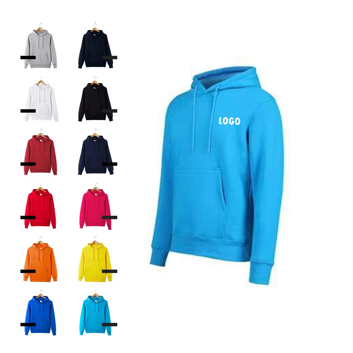 Fleece lined Hooded Sweatshirt, custom hoodie or sweatshirt with logo imprint 1