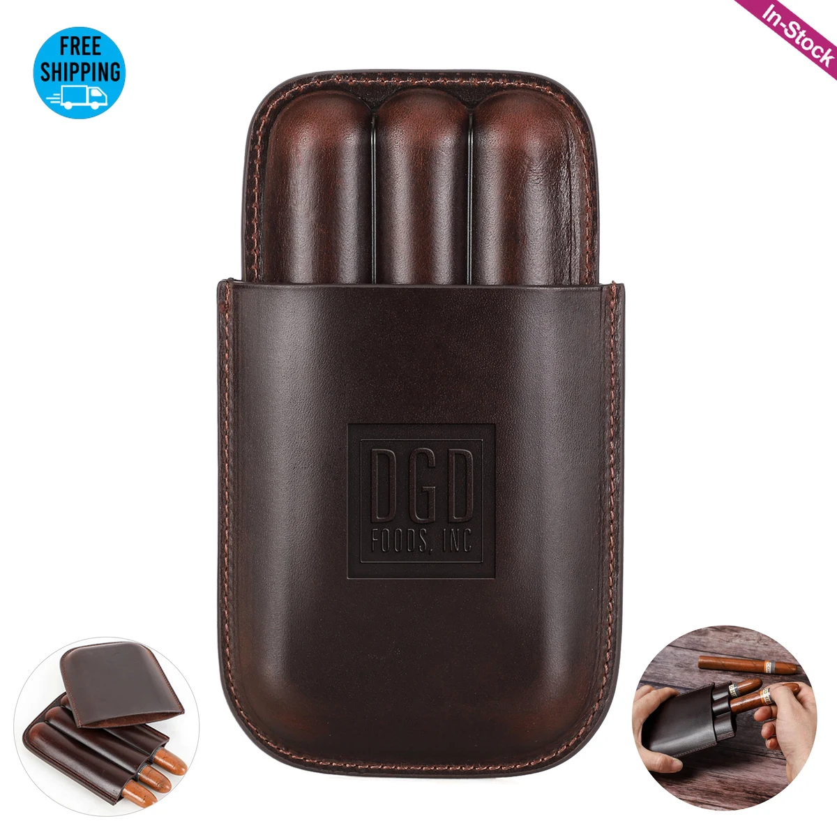 Genuine Leather Cigar Case 1
