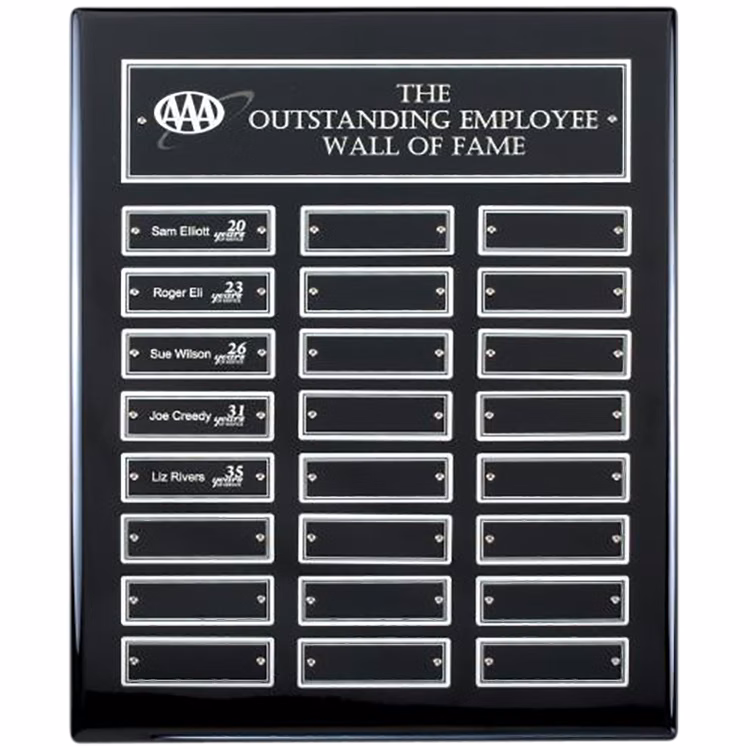 Ebony Perpetual Plaque 24 Plates