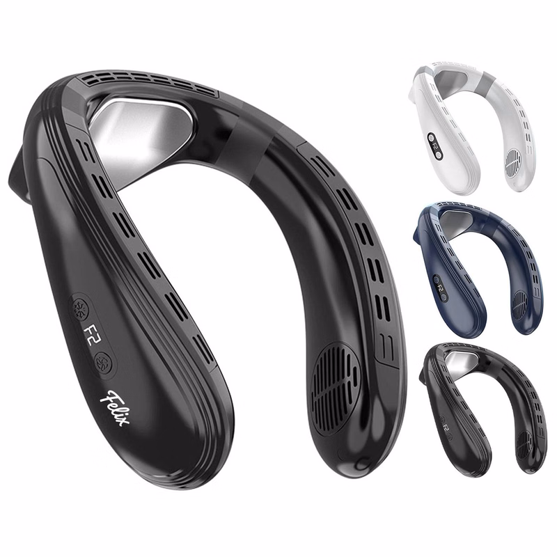 USB Wearable Neck Cooling Fan – Rechargeable & Long-Lasting