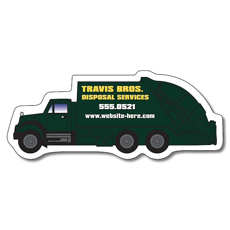 Magnet - Trash Truck Shape (4.25x1.75) - 25 mil. 1