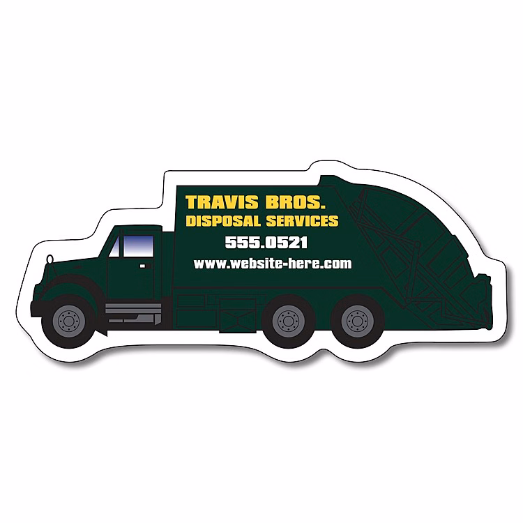 Magnet - Trash Truck Shape (4.25x1.75) - 25 mil.