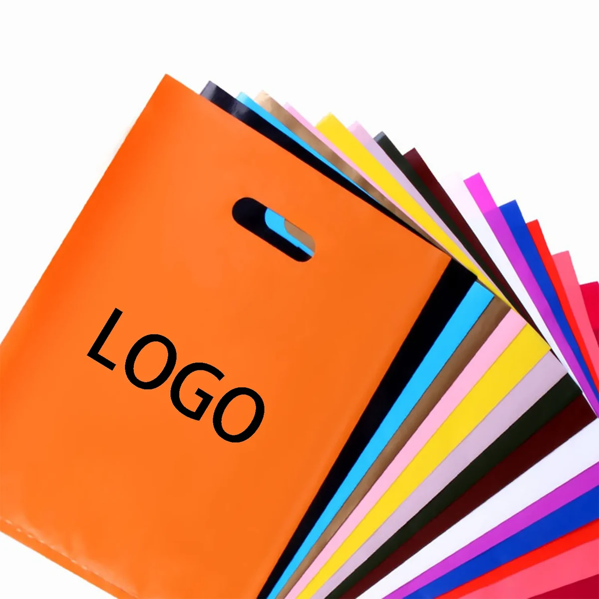 Frosted Plastic Die Cut Bag - Flexo Ink 1