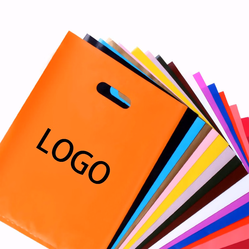 Frosted Plastic Die Cut Bag - Flexo Ink
