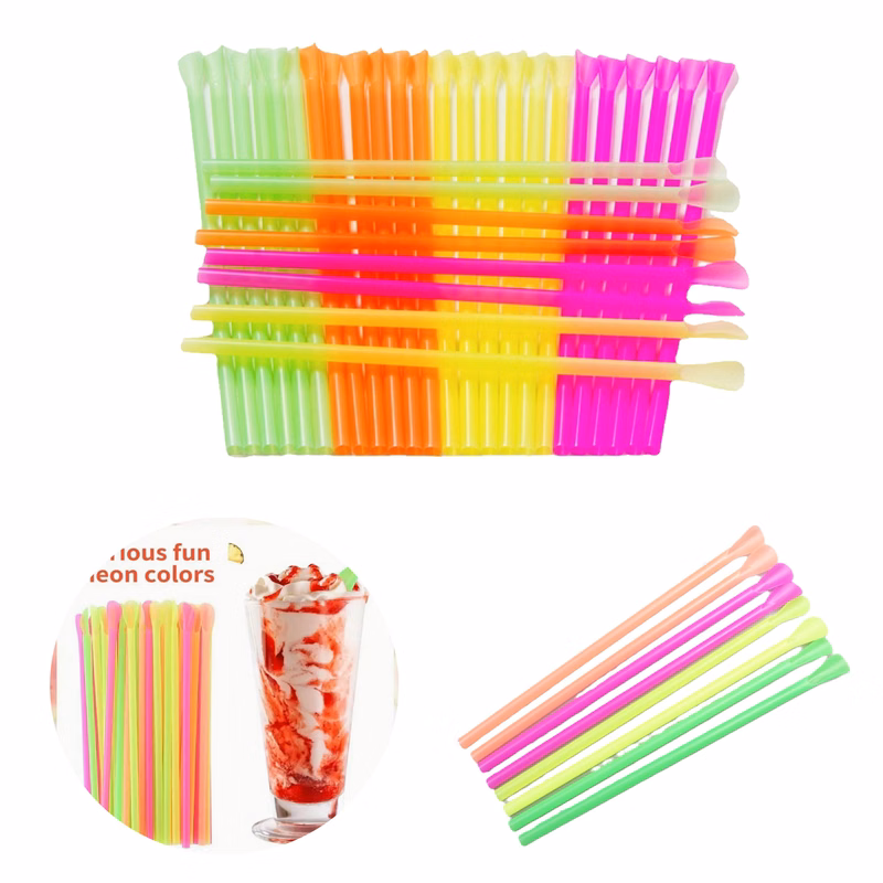 High-Quality Multi-Use Spoon Straws ?C 2.36??7.87", 100 Pcs