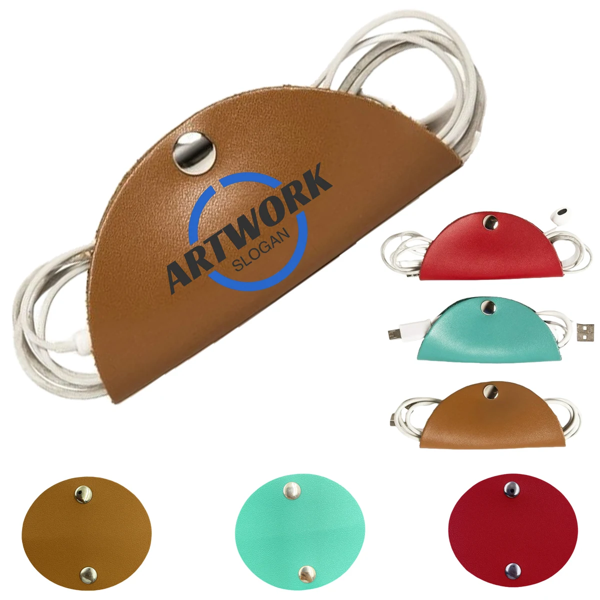 Leather Headphone Cable Organizer 1