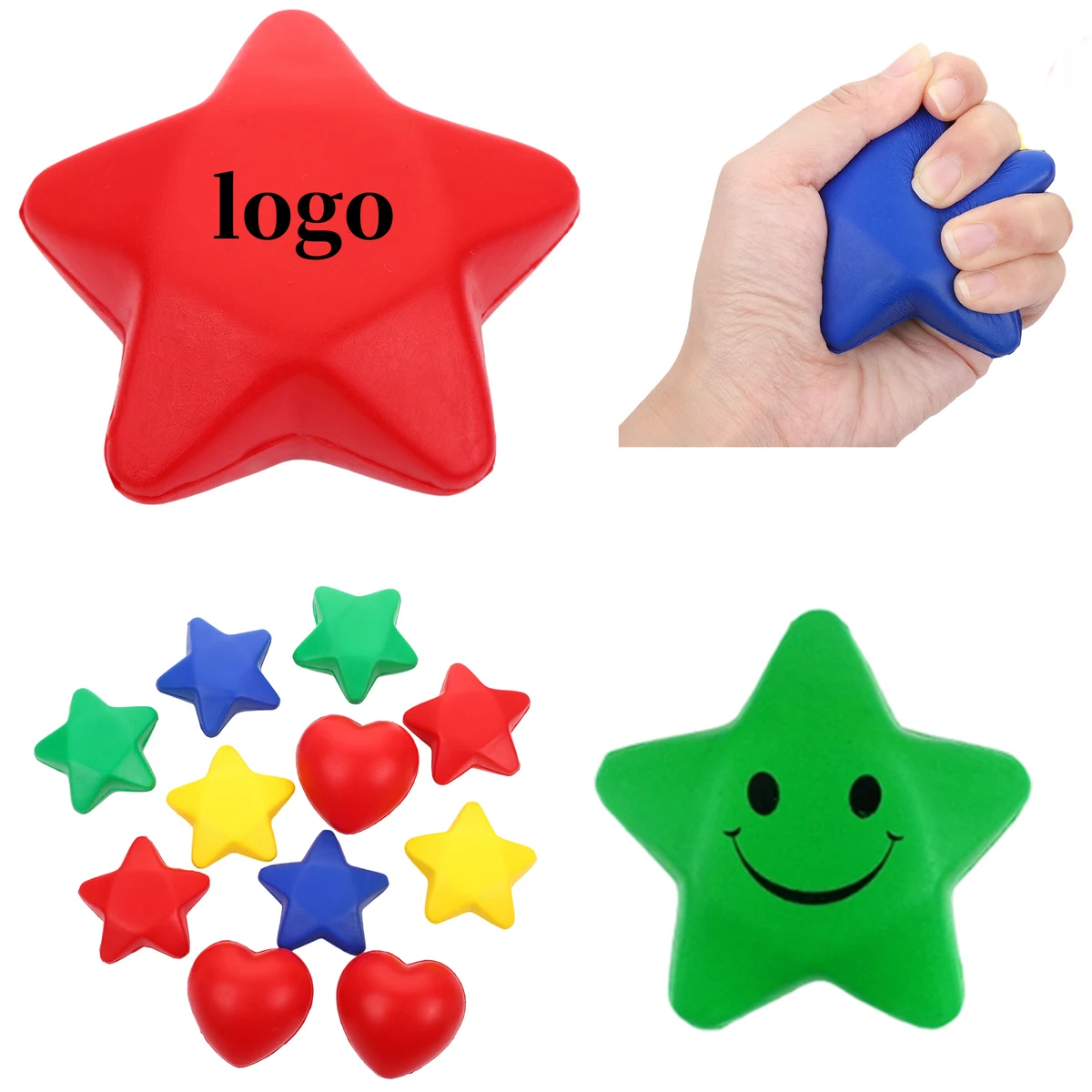 Star Heart Shape PU Stress Reliever 1