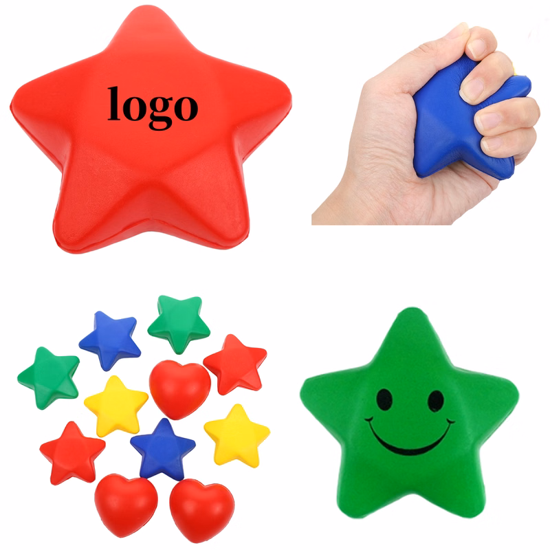 Star Heart Shape PU Stress Reliever