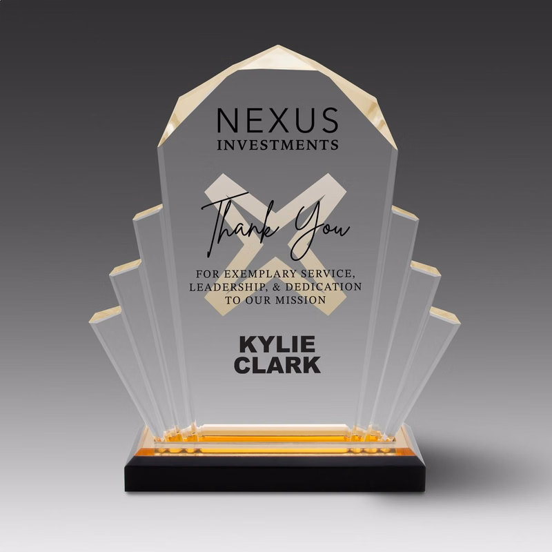 Faceted Impress Award (6"x9"x2")