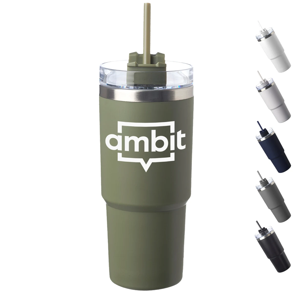23 oz Matte Finish Travel Mugs with Straw 1