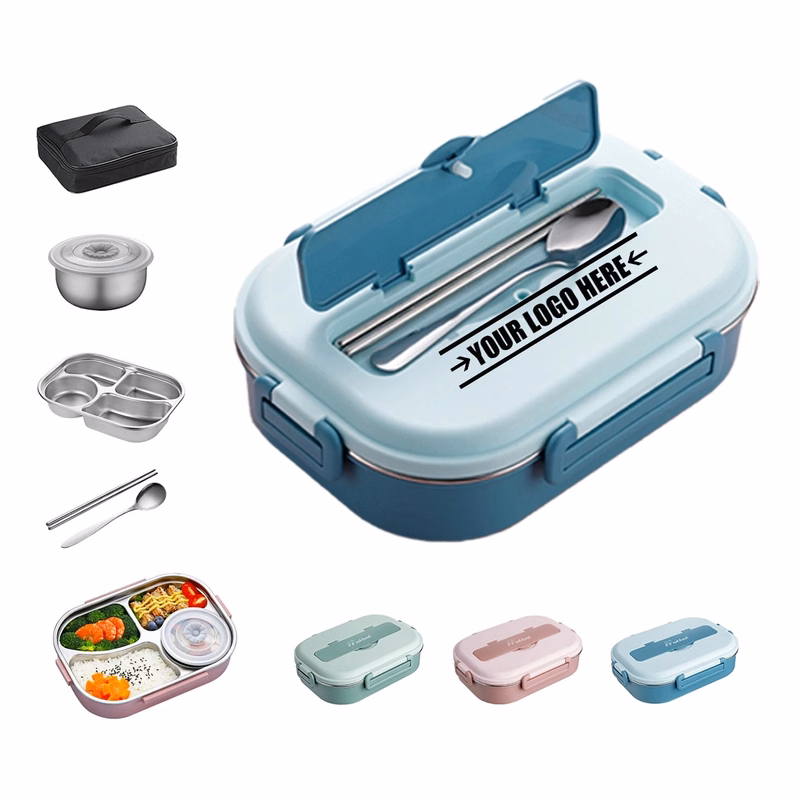 Stainless Steel Bpa-Free Bento Box With Cutlery