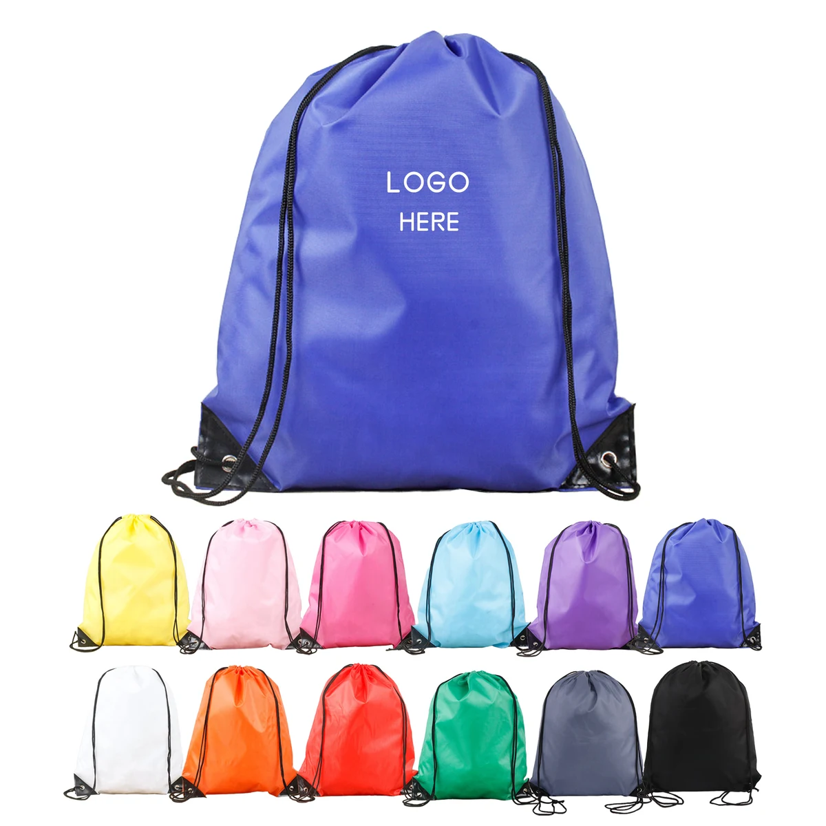 Nylon Drawstring School Gym Backpack 1