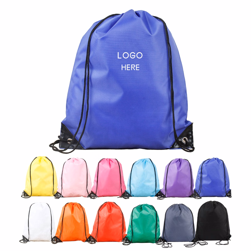 Nylon Drawstring School Gym Backpack
