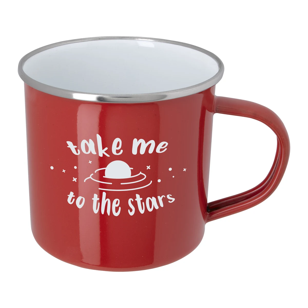 11.8 oz. Enamel Mug with Stainless Steel Rim with Steel Coating 1