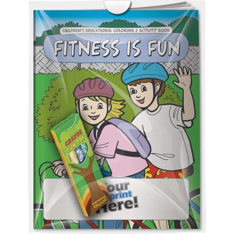 Combo Pack - Coloring Book & 4-Pack of Crayons (Imprinted) in a Poly Bag 1