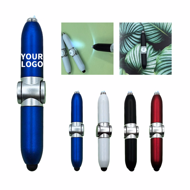 LED Ballpoint Pen With Spinner For Focus And Writing