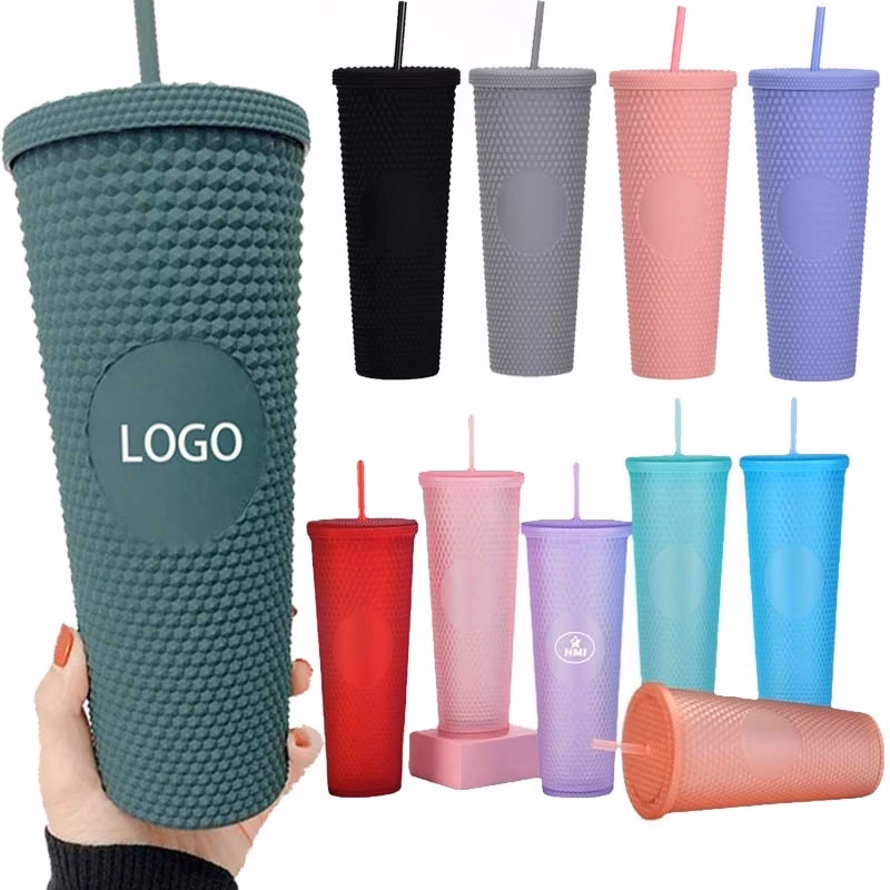 Studded Tumbler With Lid And Straw 24Oz Double Wall