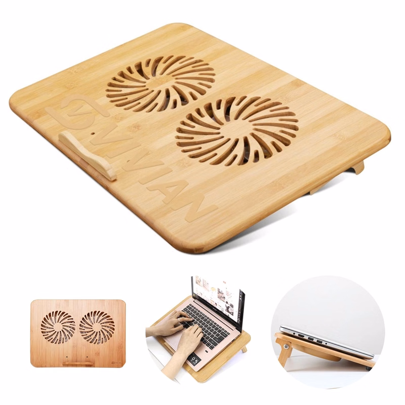 15.6" Bamboo Laptop Cooling Stand
