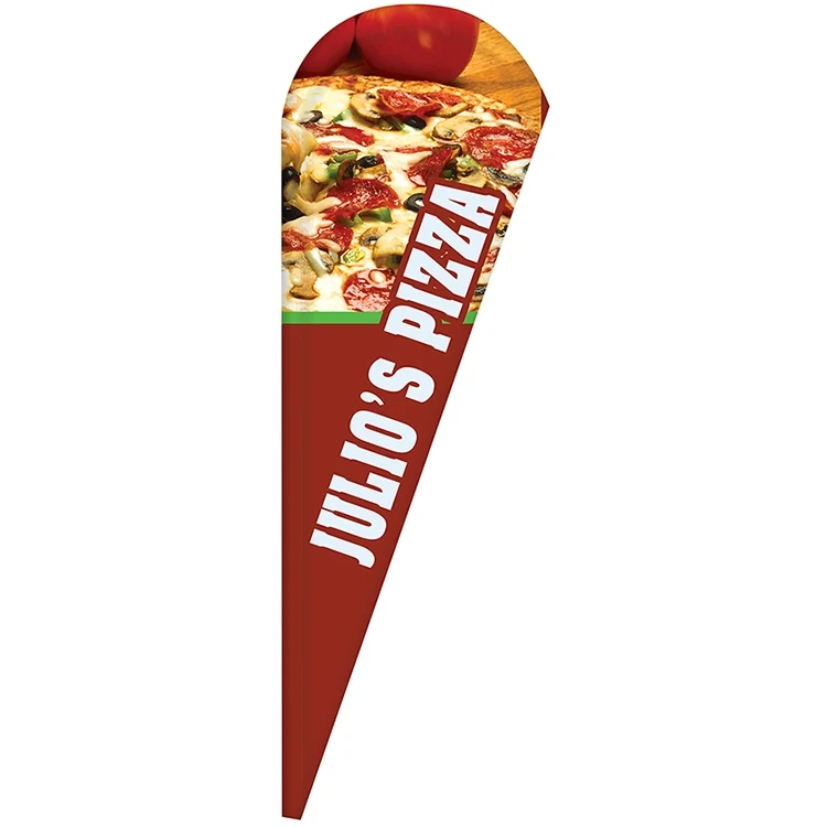 3' x 10' Custom Single Reverse Teardrop Flag 1