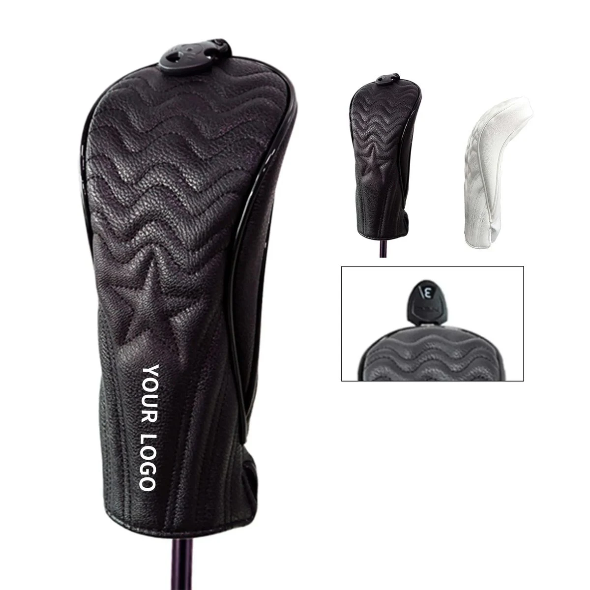 Adjustable Golf Club Head Protector with Number Tag 1