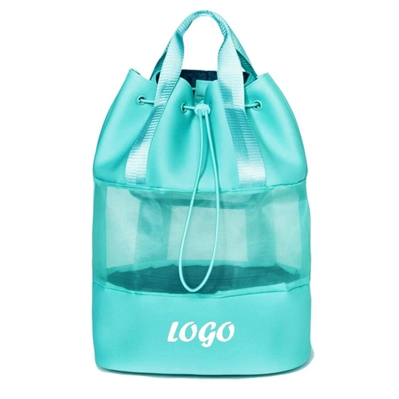 Large Beach Drawstring Backpack 1