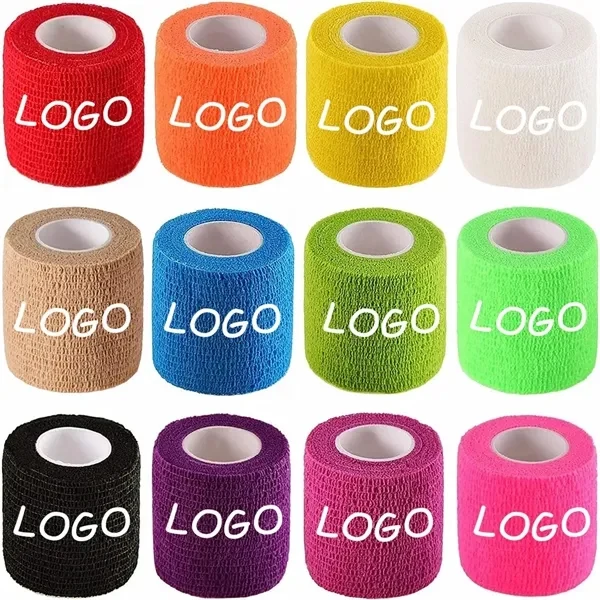Custom Non Woven Elastic Bandage Roll 157 Inches — Self Adhesive First Aid Wrap 1