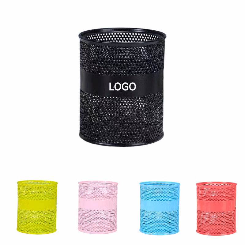 Round Wire Mesh Pen Holder