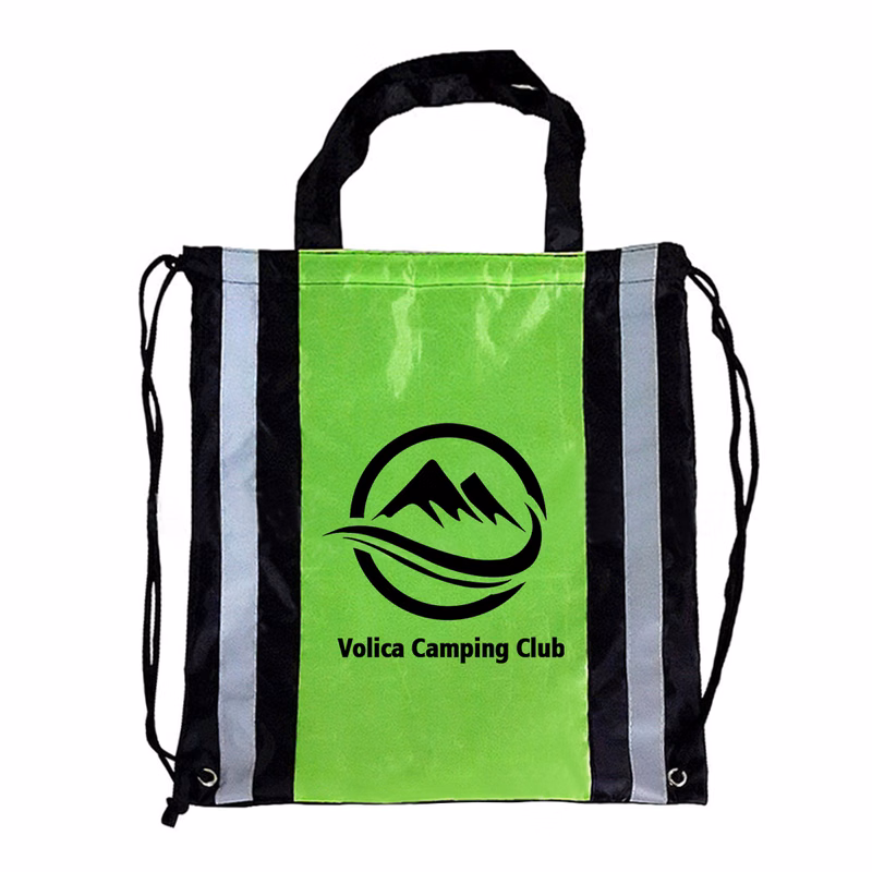 Reflecting Stripes Drawstring Backpack