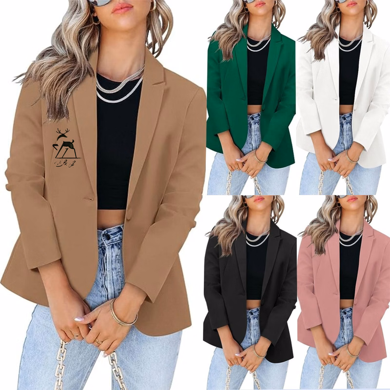 Womens Casual Blazers Open Front Long Sleeve Work Jacket