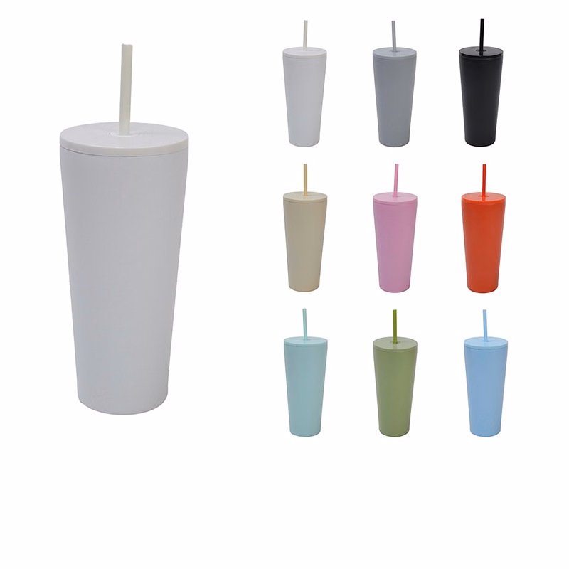 24 oz Stainless Steel Insulated Tumbler W/ Straw