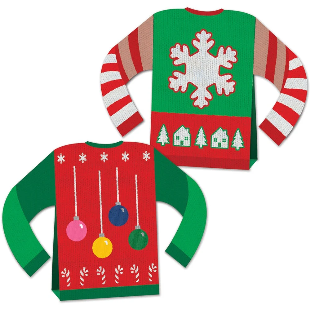 Christmas Centerpieces - Ugly Sweater 8" 1