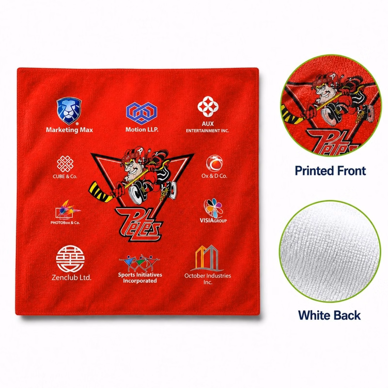 24 Hr Express Ship - Microfiber Dri-Lite Terry Fan, Cheering, Skate Towel, 12x12, Sublimated