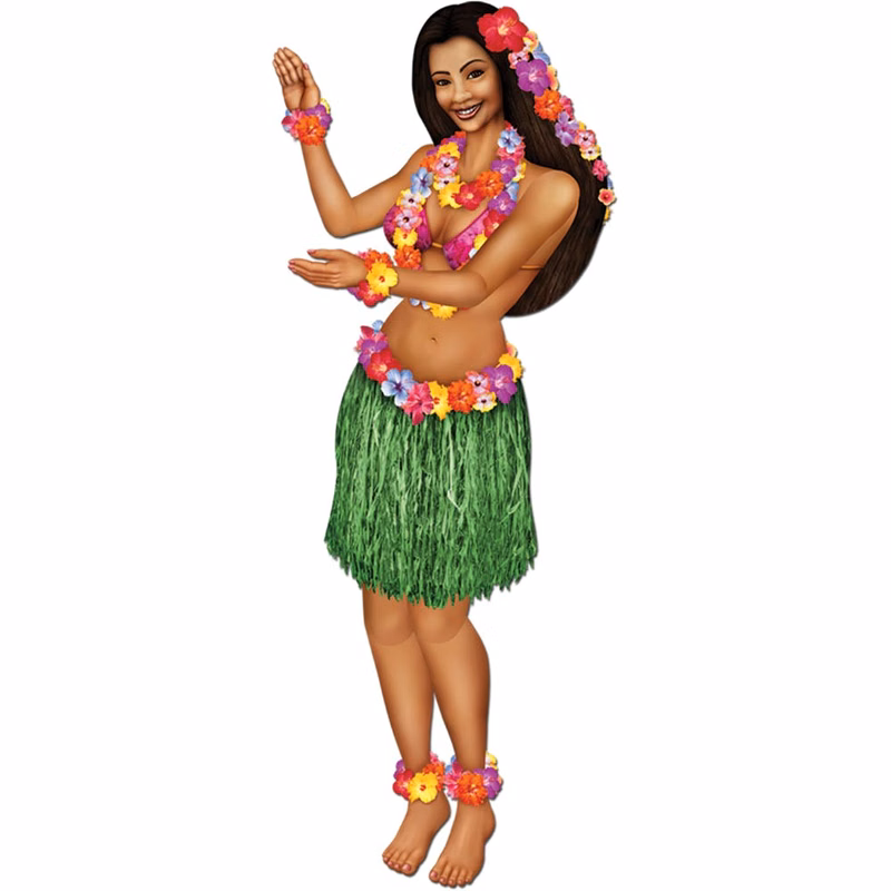 Jointed Hula Girl Cutouts - 3'2"