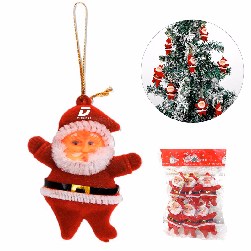 6 Pack Santa Claus Hanging Ornaments