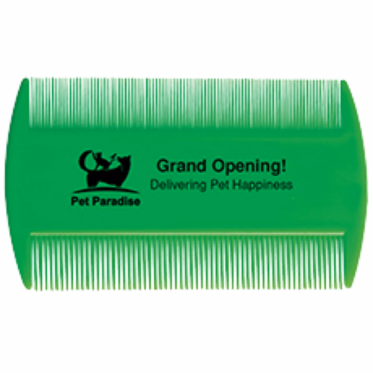Green Neon Flea Comb (3.5" x 2.063")