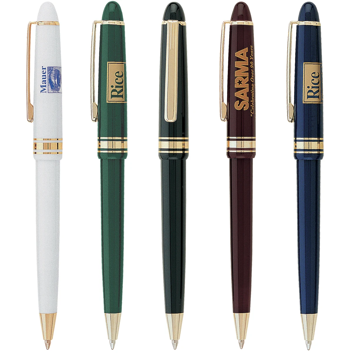 Plantagenet-15 Promotional Gold Trim Pens 1