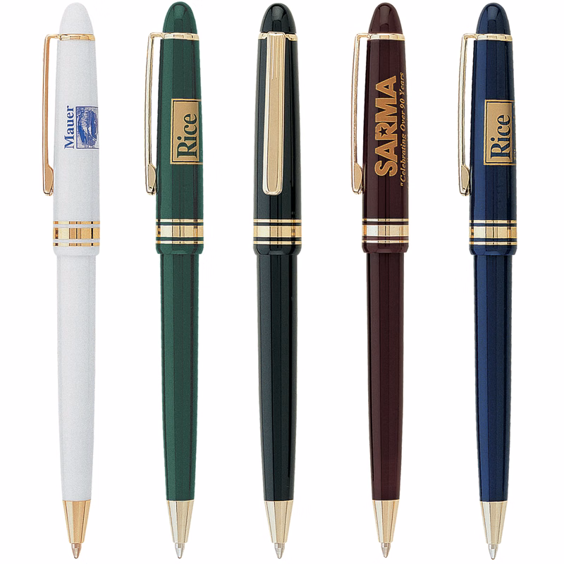 Plantagenet-15 Promotional Gold Trim Pens
