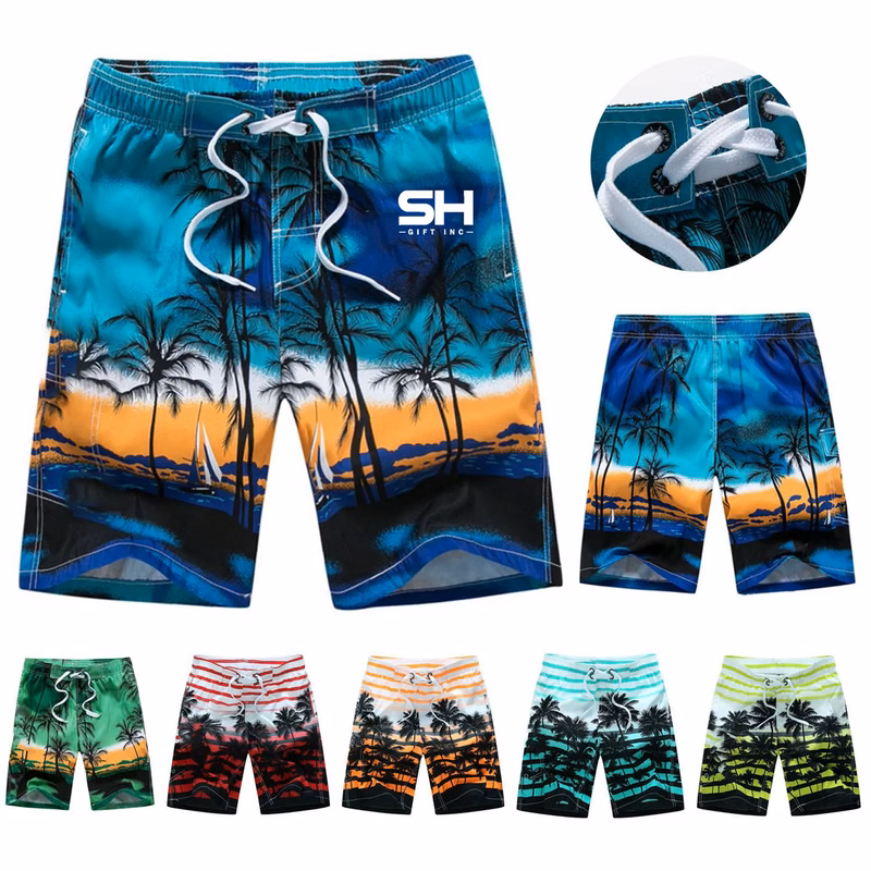 Men's Quick Dry Tropical Beach Swim Trunks