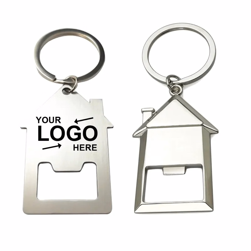 House Shaped Bottle Opener Keychain