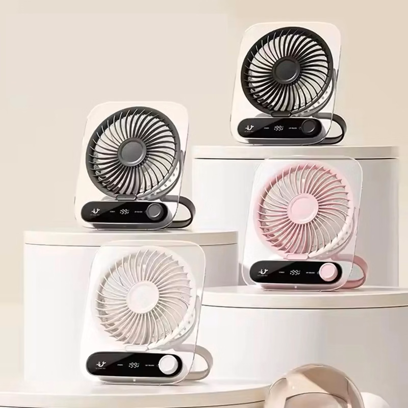 3000 mAh Ultra-thin Digital Display Portable Desktop Fan
