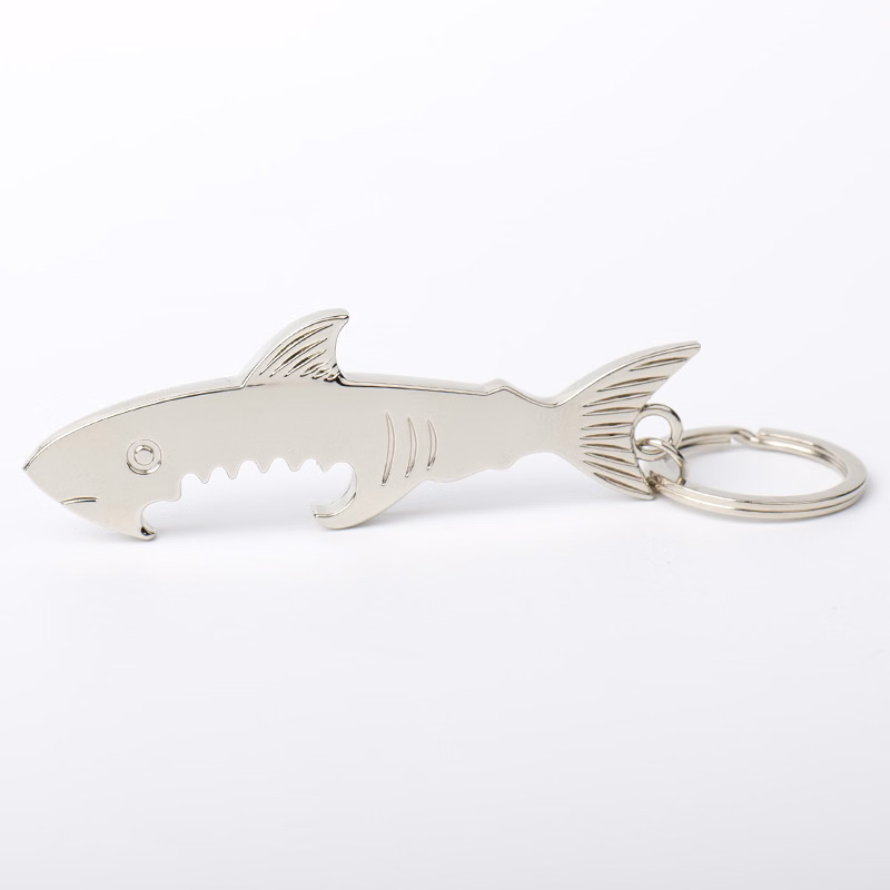 Shark Shaped Metal Keychain