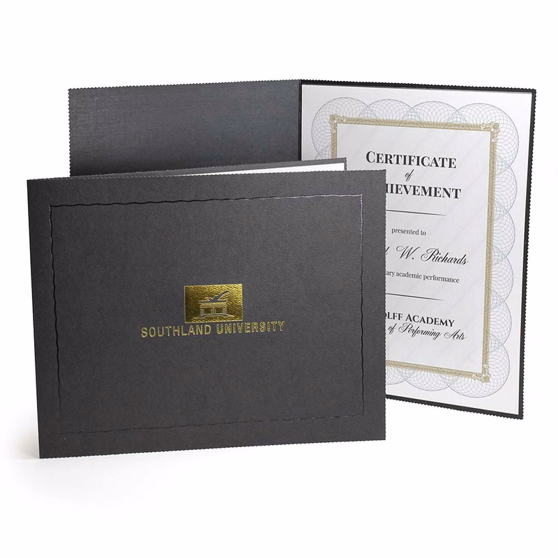 Deckled Edge Certificate Folder