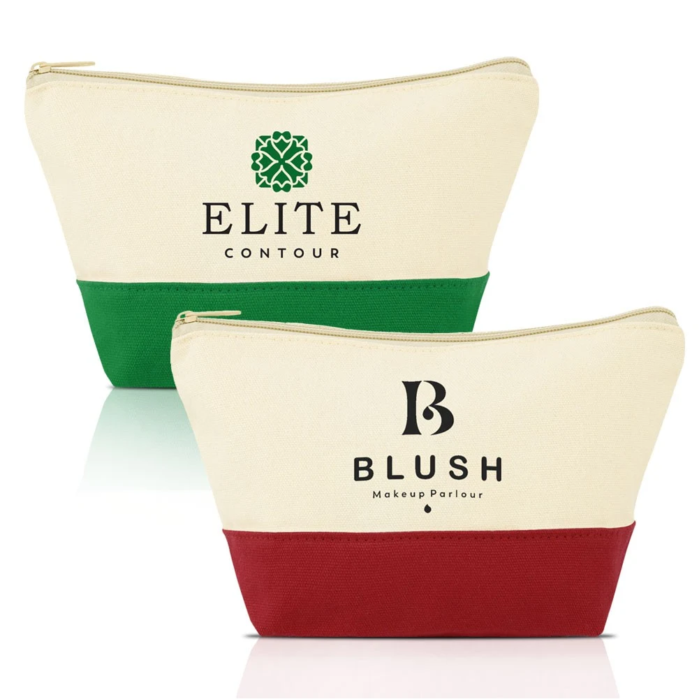 Two Tone Canvas Makeup Bag 1
