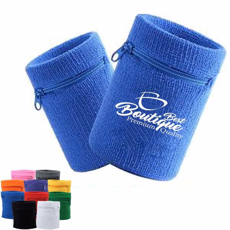 Sports Wrist Zipper Sweatband Wallet Pouch Bag