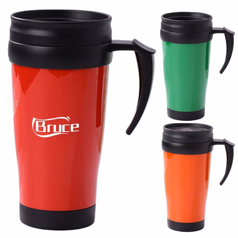 17 oz Plastic Travel Mug with Handle