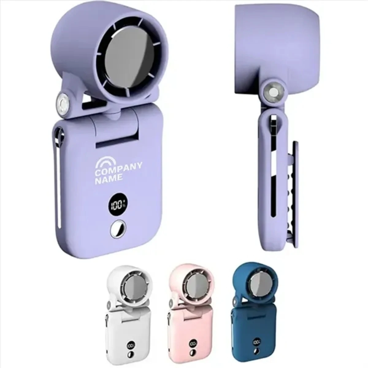 Mini Handheld Clip-on Rechargeable Hand Fan with LED Display
1