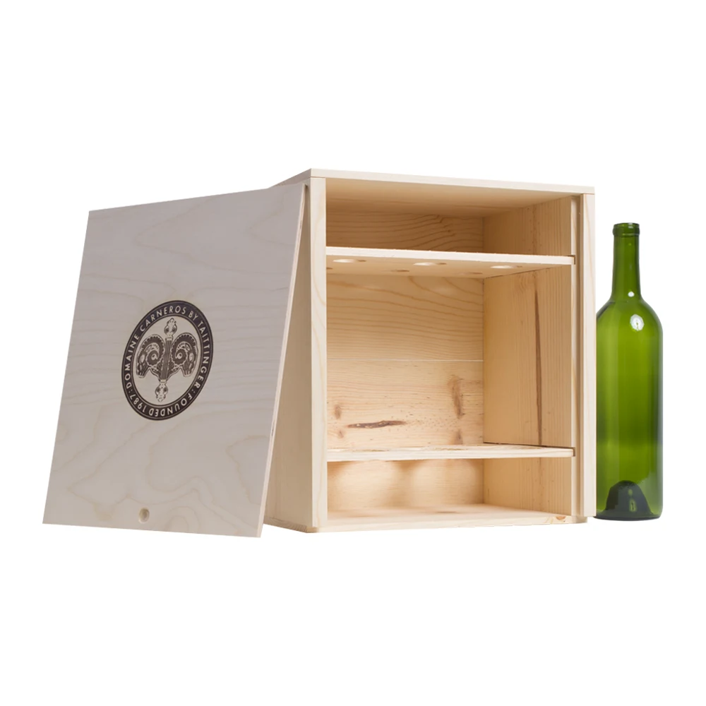 6-Bottle (2x3) Wood Wine Box 1